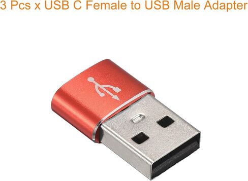 USB C Female to USB Male Adapters Type C to USB Converters[for Phone Tablet Computer] - Black/3 Pcs in Saudi Arabia