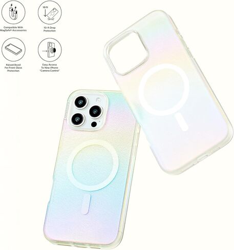 حافظة PopSockets iPhone 16 Pro Max متوافقة مع MagSafe، حافظة هاتف لهاتف iPhone 16 Pro Max، متوافقة مع الشحن اللاسلكي، حافظة فقط - لامعة in Kuwait