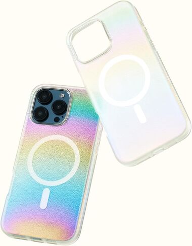 حافظة PopSockets iPhone 16 Pro Max متوافقة مع MagSafe، حافظة هاتف لهاتف iPhone 16 Pro Max، متوافقة مع الشحن اللاسلكي، حافظة فقط - لامعة in Kuwait