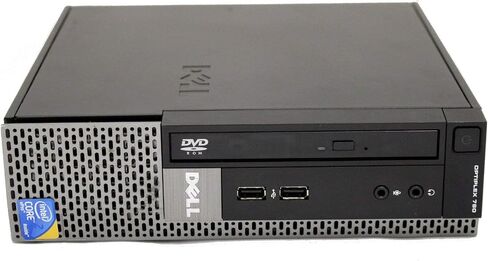 جهاز الكمبيوتر المكتبي طراز OptiPlex 780 USFF من Dell، معالج Intel Core 2 Duo بسرعة 3.0 جيجاهرتز وذاكرة الوصول العشوائي (RAM) سعة 4 جيجابايت وسعة 250 جيجابايت HD DVD ونظام Win Pro 32 بت (متجدد) in Kuwait