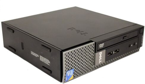 جهاز الكمبيوتر المكتبي طراز OptiPlex 780 USFF من Dell، معالج Intel Core 2 Duo بسرعة 3.0 جيجاهرتز وذاكرة الوصول العشوائي (RAM) سعة 4 جيجابايت وسعة 250 جيجابايت HD DVD ونظام Win Pro 32 بت (متجدد) in Kuwait