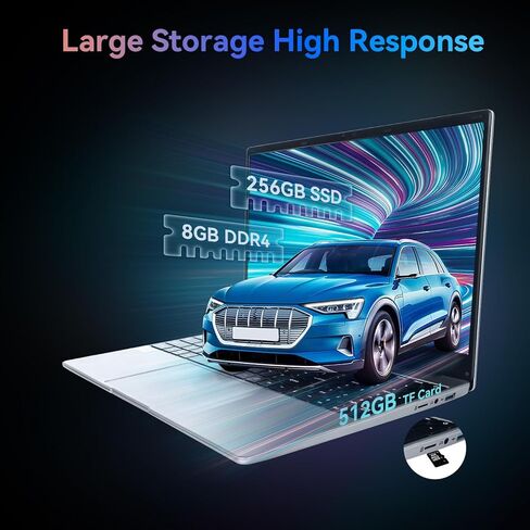 كمبيوتر محمول AEEZO، كمبيوتر محمول مقاس 15.6 بوصة، شاشة IPS 1366 * 768، معالجات Intel Celeron N5095، 8 جيجابايت DDR4 256 جيجابايت SSD، سعة بطارية كبيرة، 2.4G/5G WiFi، بلوتوث 4.2، Mini-HDMI in Kuwait