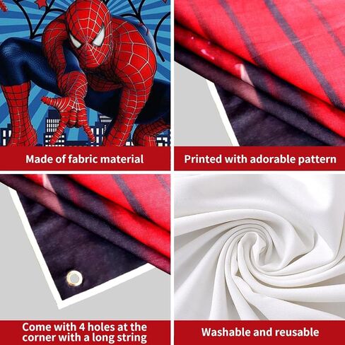 Spiderman Photography Backdrop Baby Boys Happy Birthday Party Decorations Background for Superhero Cake Smash Supplies Photo Booth Prop 7X5 FT in Saudi Arabia