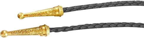 Daisy Del Sol Gemstone Bolo Tie Braided Vegan Faux Leather Natural Stone Gold Handmade Necklace Adjustable Boho Western Jewelry in Kuwait