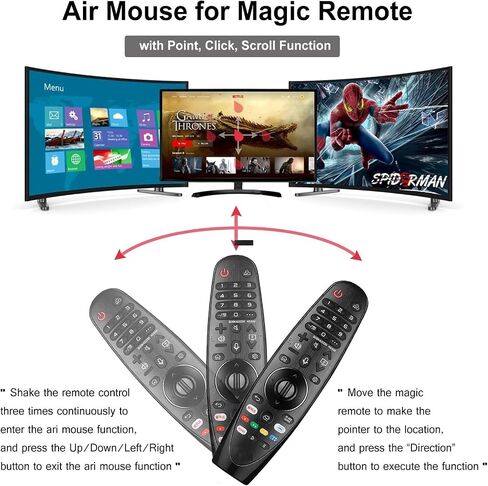 Remote for LG MR19BA AKB75635301 for LG TV Replacement Remote – Magic Remote Control for Smart TV, LG Universal Remote with Voice Control and Pointer Function, Compatible with 2017-2019 TV Models in Saudi Arabia