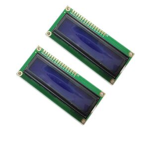Kiro&Seeu 2pcs HD44780 LCD1602 Screen with Backlight LCD Display Module Board 2 x 16 Characters 1602 5v Compatible with Ar-duino Duemilanove Robot 1602A UNO R3 MEGA2560 Nano Due Raspberry Pi