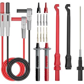 Goupchn Multimeter Test Leads Kit 6PCS with Alligator Crocodile Clips, Wire Piercing Probes 4mm Piercing Clip for Multimeter Voltmeter Thermometer Testing in Saudi Arabia