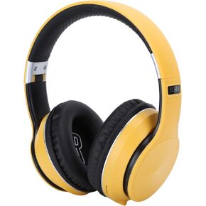 Bluetooth Headset, Head‑Mounted Bluetooth Headphones Support FM Radio Foldable Retractable Noise-Cancelling Stereo Sport Earphone for Smartphone, Tablet, PC,