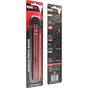 Barnett King Rat Slingshots, Powerful Rubber Elastic Slingshot Replacement Band Featuring a Leather Pouch, Red Magnum Replacement Band