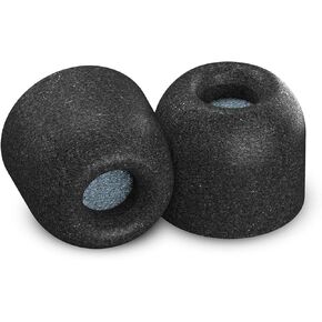 Comply Sport Pro Memory Foam Replacement Earbud Tips for Jaybird, BlueBuds, and Freedom Earphones, Black (Assorted, 3 Pairs)