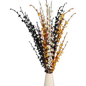 Red White and Blue Flowers Artificial Flowers, Patriotic Artificial Flower Picks, 29.5 inches Artificial Jasmine Flower for Independence Day Decorations Memorial Day Decor (6, Red, White, blue)