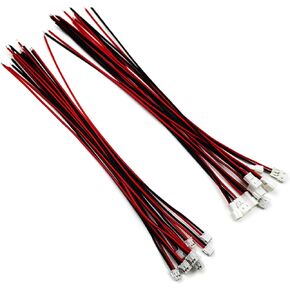 10 Pairs JST ZH1.5mm 2Pin Mini Micro Electrical Male and Female Connector Plug with 15cm UL1571-24AWG Wire Cable