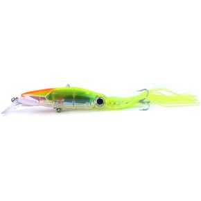 Squid Swimbait Hard Lures Lingcod Rockfish Saltwater Fishing Octopus Jig Head(5.51in/14cm,1.41oz./40g,6 Colors Option)