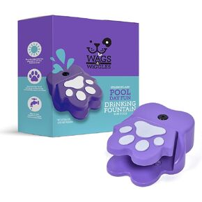 Wags & Wiggles 12" Drinking Fountain for Dogs | Dog Water Fountain | Outdoor Splash and Spray Toy for Dogs | Paw-Shaped Press to Activate | Dog Sprinkler Toy, Drinking Fountain Water Dispenser