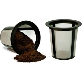 CAFE BREW COLLECTION Reusable Single Cup Coffee Filters for Keurig My K Cup, Breville, Cuisinart, & Mr. Coffee - Reusable Single Serve Coffee Filter - BPA Free - Dishwasher Safe - 2 pack
