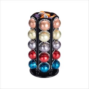 Rice Rat Coffee Pod Carousel Holder with Central Additional Pods Storage for VertuoLine Pods (40+ pods)