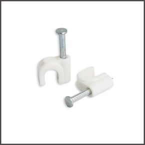 Cable Clips - Wire Clips - White Cable Clips - Coax Cable Clips - Cable Hanger - Cable Wire Clips - Cable Mounting Clips - Siding Cable Clips - RG6 Cable Clip - 100 Piece Bag - STEREN 200-961WH