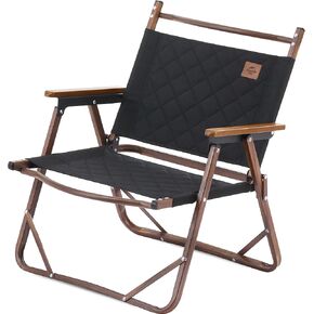 Naturehike MW02 Folding Camping Chair, Padded Ultralight Aluminum Outdoor Camp Chair with Armrest & Back Storage, Portable Collapsible Fishing Chair for Hiking Lawn Picnic Beach