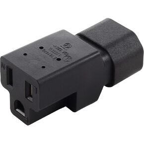 AC WORKS [AD130] IEC C14/ SHEET E to U.S. Household NEMA 5-15R Connector