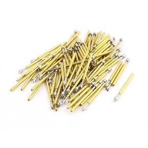 uxcell 100Pcs P75-Q2 Dia 1.02mm Length 16.54mm 100g Spring Test Probe Pin