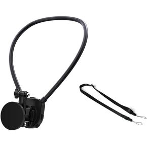 Neck Phone Holder, Magnetic Neck Cell Phone Holder POV/Vlog Selfie Mount Hand Free Phone Neck Holder Chest Stand Strap Video Recording Compatible with iPhone 15 14 13 12 All Models Android Phone