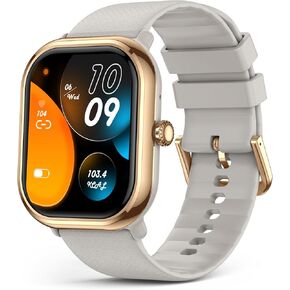 Smartwatch(Answer/Make Call), 1.96" AMOLED Smart Watches for Men with 100+ Sport Modes Blood Pressure Blood Oxygen Heart Rate Monitor, IP68 Waterproof Fitness Tracker Compatible with iOS and Android