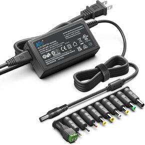 KFD Universal 24V Power Supply Adapter 5.5X2.1mm Multi Plug 6.5x4.4mm/5.5x3.0mm/5.5x2.5mm/4.8x1.7mm/4.0x1.7mm/3.5x1.35mm for 3D Printer Scanner LED Strip Router Monitor Cricut Maker 3 Silhouette Cameo