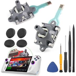2Pack Joysticks for Asus ROG Ally RC71L Handheld Console Joystick Replacement for GPD win3 Windows 10 Handheld Laptop Thumb Sticks Joystick Replace Accessories Parts with Repair Tools