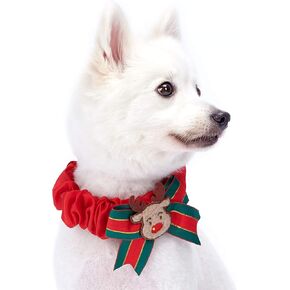 Blueberry Pet Festival Fever Christmas Reindeer Dog Collar Cover for Small, Medium, Large Collars, Holiday Decorative Accessory for Pet Collar