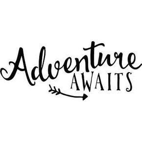 Adventure Awaits Outdoors Hiking Camping Vinyl Decal Sticker|Black|Cars Trucks Vans SUV Boats Laptops Wall Art|5.75" X 3"|CGS379