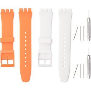 Silicone Bands for Swatch 17mm 19mm 20mm, Adjustable Replacement Watch Bands Waterproof Wristbands Watch Straps Bracelet for Swatch 20mm/19mm/17mm for Women Men