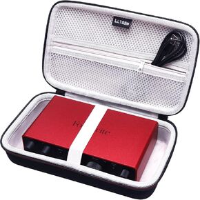 LTGEM EVA Hard Case for Focusrite Scarlett Solo / 2i2 / 4i4 3rd Gen USB Audio Interface - Travel - Protective Carrying Storage Bag
