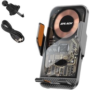 SPLACH Zippy S Wireless Charging Phone Holder, auto-Sensor Phone Holder, Compatible with iPhone Samsung Google and All 4.7''-6.8'' Phones