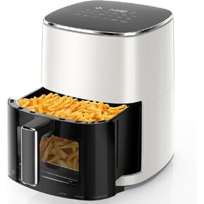 Air Fryer, 6-Quart with Viewing Window, 12-in-1 Functions - Air Fry, Roast, Reheat, Dehydrate, Bake, Steam, and More, 400°F Max Temperature