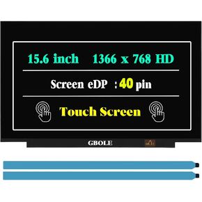 Replacement for HP 15-dy 15t-dy100 15t-dy200 15t-dy300 15-DY2073 15t-dy500 15-DY2073DX LCD Screen Display Digitizer Panel 1366X768 HD 40 pin Touch Screen