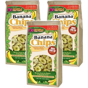 K9 Granola Factory (3 Pack) Banana Chips Dog Treats, 12 Ounces Each