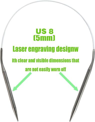 مجموعة إبر الحياكة الدائرية من OYEUYID مقاس 16 بوصة طقم معدني دائري مقاس 13 in Kuwait