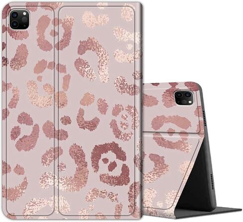 Case for iPad Pro 12.9 6th/5th/4th/3rd Generation 2022/2021/2020/2018, Lightweight TPU Shockproof with Auto Sleep/Wake Cover for 12.9 Inch iPad Pro, Pink Glitter Leopard in Kuwait