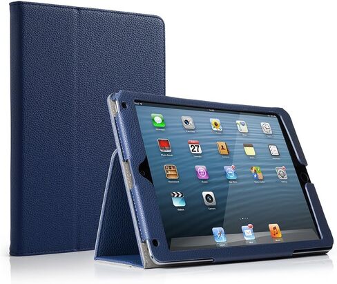 RUBAN Case for iPad 9.7 Inch 2018/2017/iPad Air 2/iPad Air 1 - [Corner Protection] - [Scratch-Resistant] Premium PU Leather Folio Smart Stand Cover w/Auto Sleep/Wake, Navy Blue in Saudi Arabia