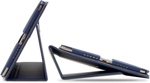 RUBAN Case for iPad 9.7 Inch 2018/2017/iPad Air 2/iPad Air 1 - [Corner Protection] - [Scratch-Resistant] Premium PU Leather Folio Smart Stand Cover w/Auto Sleep/Wake, Navy Blue in Saudi Arabia