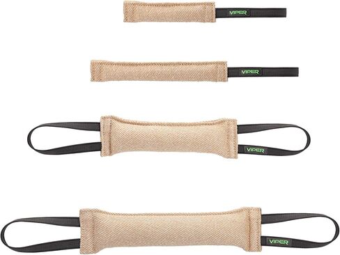 Viper Jute K9 Tug Toy Reward with One Or Two Handles for Adult Dogs and Puppies (2 Handles, 12" x 2in in Saudi Arabia