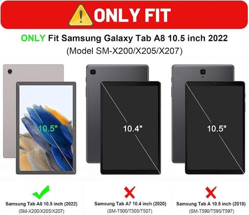 Case for Samsung Galaxy Tab A8 10.5 Inch 2022 Tablet (SM-X200/X205/X207), Slim Lightweight PU Leather Stand Cover with Auto Wake/Sleep, Burning Basketball Fire and Water in Kuwait