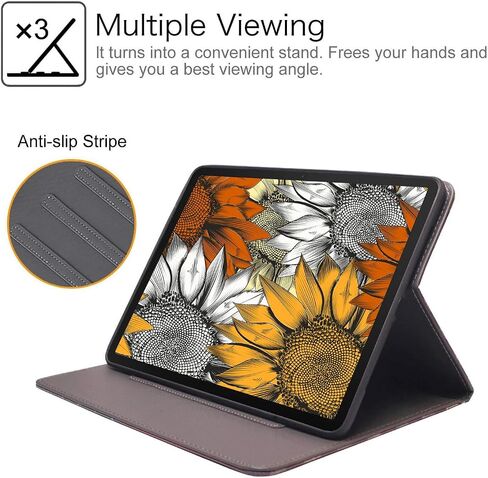 Case for Samsung Galaxy Tab A8 10.5 Inch 2022 Tablet (SM-X200/X205/X207), Slim Lightweight PU Leather Stand Cover with Auto Wake/Sleep, Burning Basketball Fire and Water in Kuwait