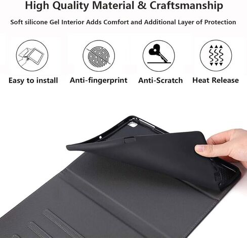 Case for Samsung Galaxy Tab A8 10.5 Inch 2022 Tablet (SM-X200/X205/X207), Slim Lightweight PU Leather Stand Cover with Auto Wake/Sleep, Burning Basketball Fire and Water in Kuwait
