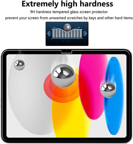 [2 Pack] Screen Protector for iPad 10.9 10th Generation 2022 A2696/A2757/A2777,Tempered Glass Film Guard for iPad 10th Gen 10.9" 2022 Release in Kuwait