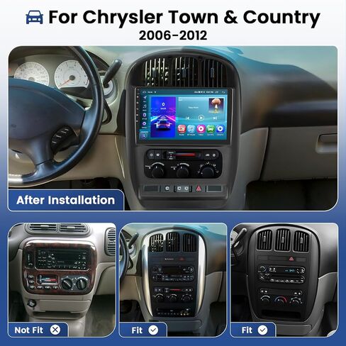 [2+64G] لراديو Chrysler Town & Country 2006-2012 مع CarPlay Android Auto، Android 13 10.1 بوصة تعمل باللمس وراديو ملاحة GPS مع كاميرا احتياطية WiFi BT FM RDS in Saudi Arabia