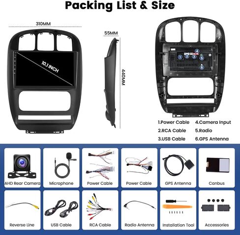 [2+64G] لراديو Chrysler Town & Country 2006-2012 مع CarPlay Android Auto، Android 13 10.1 بوصة تعمل باللمس وراديو ملاحة GPS مع كاميرا احتياطية WiFi BT FM RDS in Saudi Arabia
