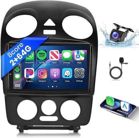 Hodozzy 8 Core 2G 64G Android Car Stereo for Volkswagen VW Beetle 2004-2010، 9 بوصة تعمل باللمس راديو السيارة مع DSP GPS Navigation Carplay Android Auto Mirror Link WiFi Bluetooth FM / RDS Radio in Saudi Arabia