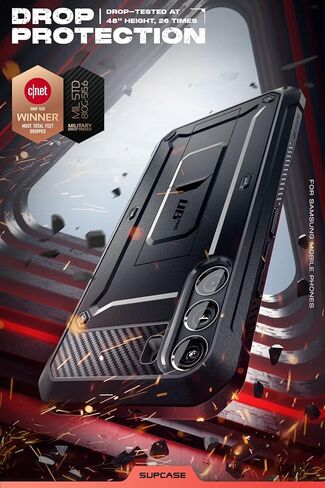 حافظة SupCase خارجية لهاتف سامسونج جالاكسي S23+Plus 5G حافظة هاتف محمول ممتصة للصدمات غطاء حماية متين [Unicorn Beetle Pro] بدون واقي شاشة مع مشبك حزام وحامل (أسود) in Kuwait