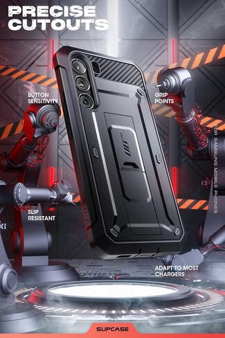 حافظة SupCase خارجية لهاتف سامسونج جالاكسي S23+Plus 5G حافظة هاتف محمول ممتصة للصدمات غطاء حماية متين [Unicorn Beetle Pro] بدون واقي شاشة مع مشبك حزام وحامل (أسود) in Kuwait